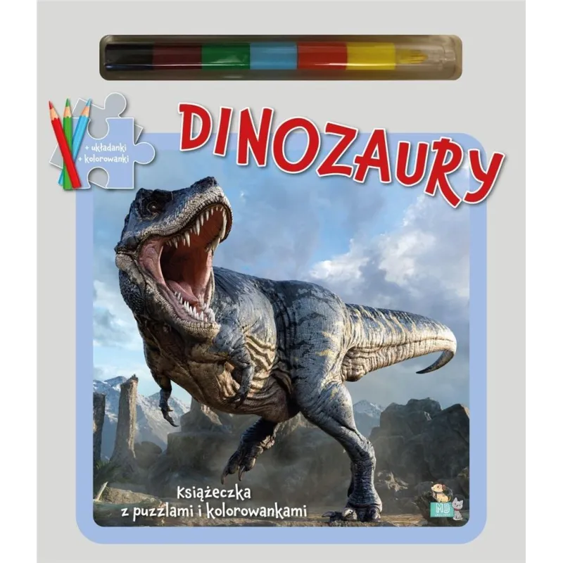 DINOZAURY. KSIĄŻECZKA Z PUZZLAMI I KOLOROWANKAMI