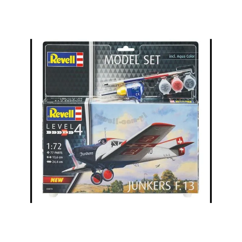 GDAŃSKI SAMOLOT POCZTOWY JUNKERS MODEL DO SKLEJANIA REVELL 12+