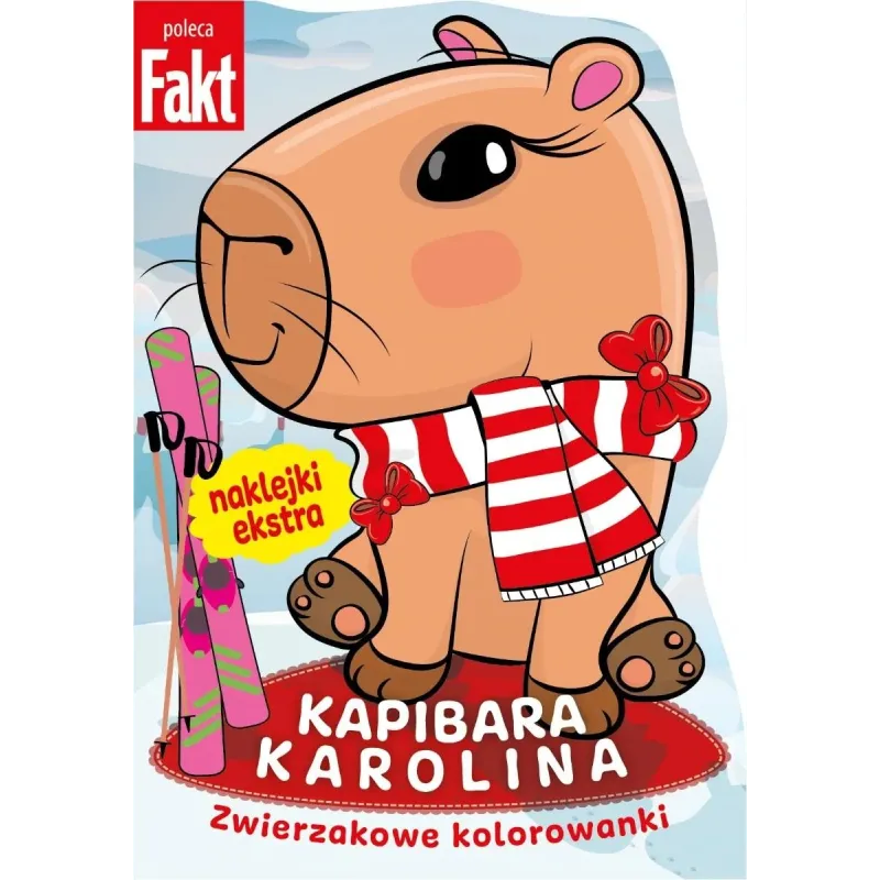 KAPIBARA KAROLINA. ZWIERZAKOWE KOLOROWANKI Z NAKLEJKAMI
