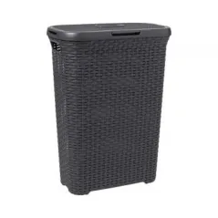 Kosz Na Pranie Bieliznę Pojemnik Curver 40L Rattan Antracyt Ii Gatunek