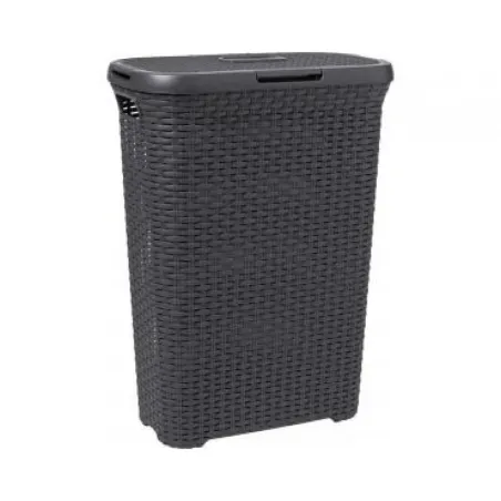 Kosz Na Pranie Bieliznę Pojemnik Curver 40L Rattan Antracyt Ii Gatunek