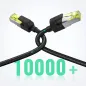 Szybki Kabel Przewód Sieciowy W Oplocie Patchcord Ethernet Rj45 Cat 7 10 Gbps 5M - Czarny Ugreen