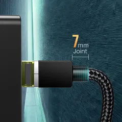 SZYBKI KABEL PRZEWÓD SIECIOWY W OPLOCIE PATCHCORD ETHERNET RJ45 CAT 7 10 GBPS 5M - CZARNY UGREEN