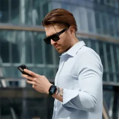 SMARTWATCH GARETT GRC STYLE CZARNY STALOWY