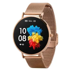 SMARTWATCH GARETT VERONA – ZŁOTY, STALOWY, ELEGANCKI ZEGAREK DAMSKI Z FUNKCJAMI SPORTOWYMI