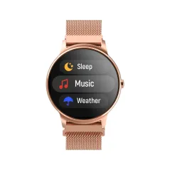 Smartwatch Forever Forevive 2 Sb-330 – Różowo-Złoty, Damski Zegarek Z Funkcjami Sportowymi I Zdrowotnymi