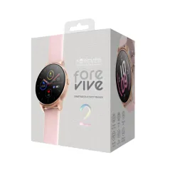 SMARTWATCH FOREVER FOREVIVE 2 SB-330 – RÓŻOWO-ZŁOTY, DAMSKI ZEGAREK Z FUNKCJAMI SPORTOWYMI I ZDROWOTNYMI