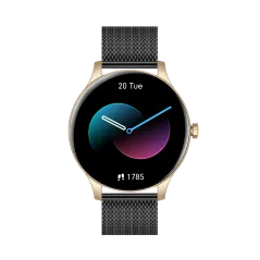 SMARTWATCH GARETT CLASSY – ZŁOTO-CZARNY, STALOWY, ELEGANCKI ZEGAREK DAMSKI Z FUNKCJAMI ZDROWOTNYMI I SPORTOWYMI