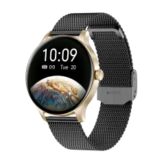 SMARTWATCH GARETT CLASSY – ZŁOTO-CZARNY, STALOWY, ELEGANCKI ZEGAREK DAMSKI Z FUNKCJAMI ZDROWOTNYMI I SPORTOWYMI