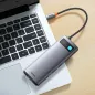 Stacja Dokująca Usb-C 9W1 Baseus Metal Gleam Series – Hdmi X2, Usb 3.2, Pd, Rj-45, Czytnik Kart, Szara