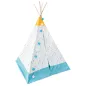 Namiot Tipi Dla Dzieci Smiki Stracciatella 120 X 160 Cm – Żółto-Niebieski, Materiałowy, Zabawka Do Pokoju I Ogrodu 3+ Namiot Tipi Dla Dzieci Smiki Stracciatella 120 X 160 Cm – Żółto-Niebieski, Materiałowy, Zabawka Do Pokoju I Ogrodu 3+