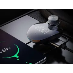 ŁADOWARKA SAMOCHODOWA ROCK SPACE B302 – TRANSMITER FM, BLUETOOTH, MP3, USB