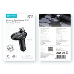 ŁADOWARKA SAMOCHODOWA ROCK SPACE B302 – TRANSMITER FM, BLUETOOTH, MP3, USB