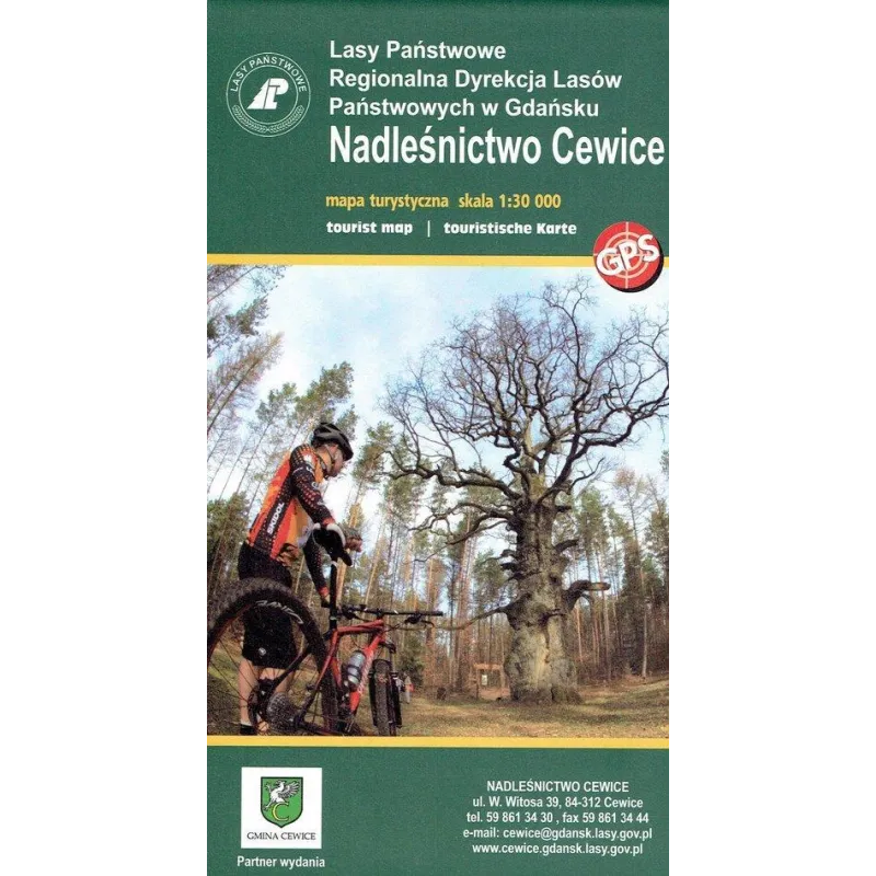 NADLEŚNICTWO CEWICE. MAPA TURYSTYCZNA 1:30 000