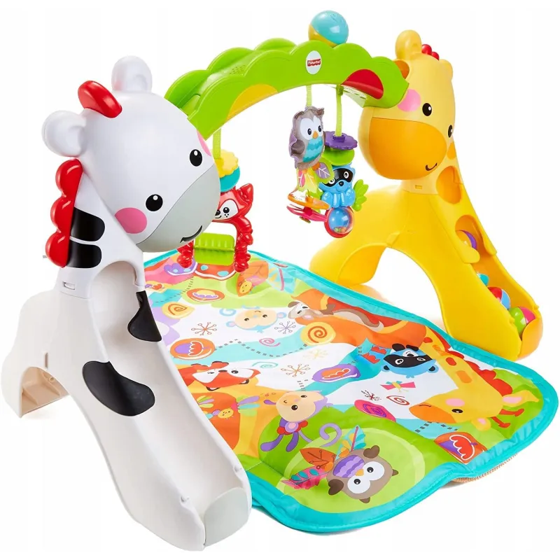 EDUKACYJNA MATA GIMNASTYCZNA 3W1 FISHER-PRICE NEWBORN – ŚWIATŁA, DŹWIĘKI, ZABAWKI 0+
