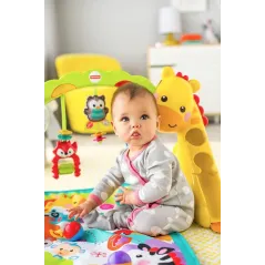 EDUKACYJNA MATA GIMNASTYCZNA 3W1 FISHER-PRICE NEWBORN – ŚWIATŁA, DŹWIĘKI, ZABAWKI 0+