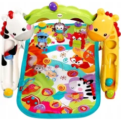 EDUKACYJNA MATA GIMNASTYCZNA 3W1 FISHER-PRICE NEWBORN – ŚWIATŁA, DŹWIĘKI, ZABAWKI 0+