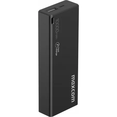 Powerbank Maxcom Thin 10000 Mah Czarny – Szybkie Ładowanie Fast Charge, Kompaktowy I Lekki