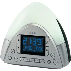 RADIOBUDZIK Z FUNKCJĄ LAMPKI NOCNEJ, ŚCIEMNIACZEM I PODWÓJNYM ALARMEM – RADIO UKF, ZEGAR 24H, SLEEP TIMER AEG SRC 4113