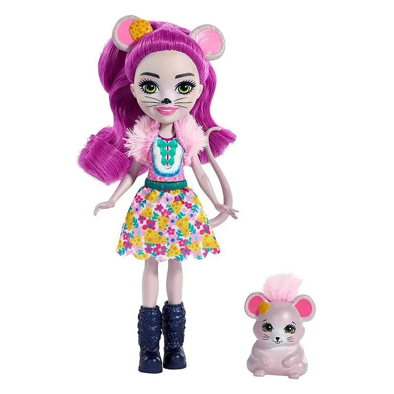 LALKA ENCHANTIMALS MAYLA MOUSE + ZWIERZĄTKO MATTEL 4+