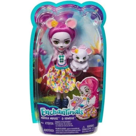 Lalka Enchantimals Mayla Mouse + Zwierzątko Mattel 4+