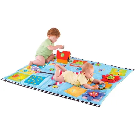 Duża Mata Edukacyjna Z Domkiem I Piłeczkami – 3 Zabawki Sensoryczne, 110 X 140 Cm, Miękka I Składana Yookiddo 0+