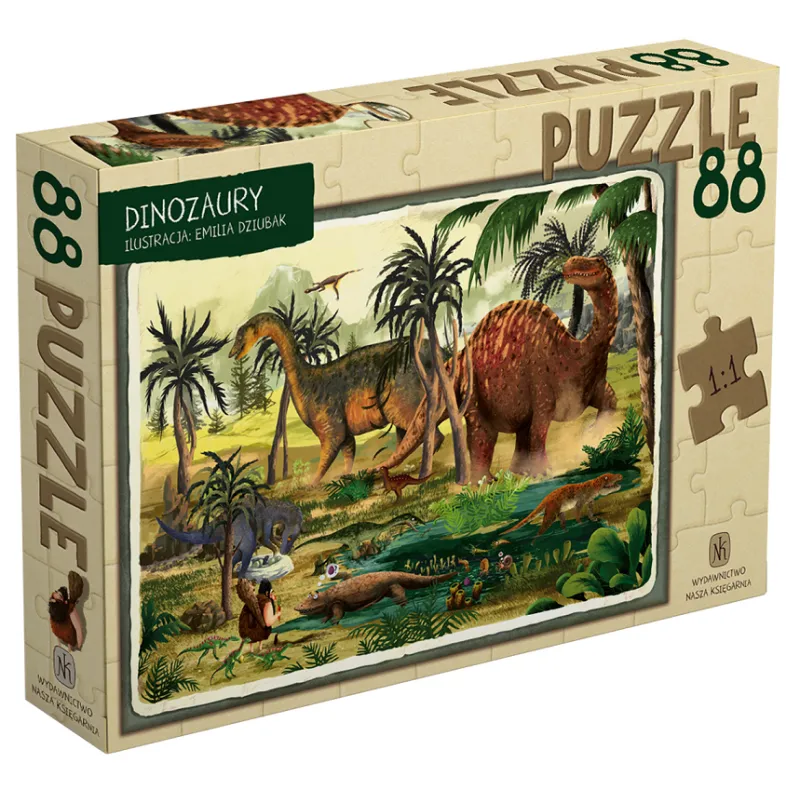 DINOZAURY PUZZLE 88 ELEMENTÓW 3+