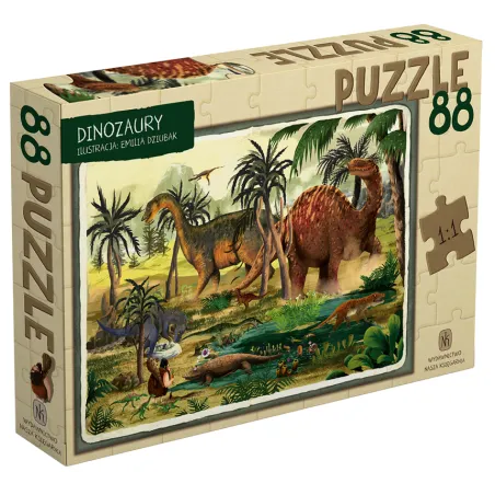 DINOZAURY PUZZLE 88 ELEMENTÓW 3+