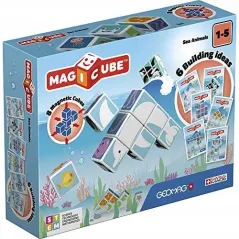 KLOCKI MAGNETYCZNE ZWIERZĘTA MORSKIE GEOMAG 12M+