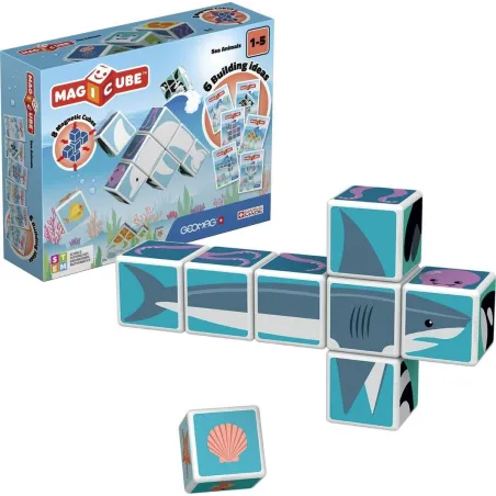 Klocki Magnetyczne Zwierzęta Morskie Geomag 12M+