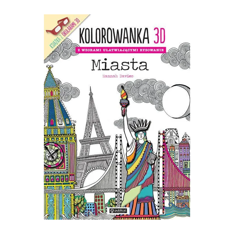 MIASTA. KOLOROWANKA 3D Z OKULARAMI 3D