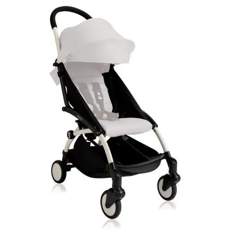 WÓZEK SPACEROWY STELAŻ  BIAŁA RAMA BABYZEN YOYO+ PREMIUM SKŁADANY, LEKKI, PODRÓŻNY  6M+