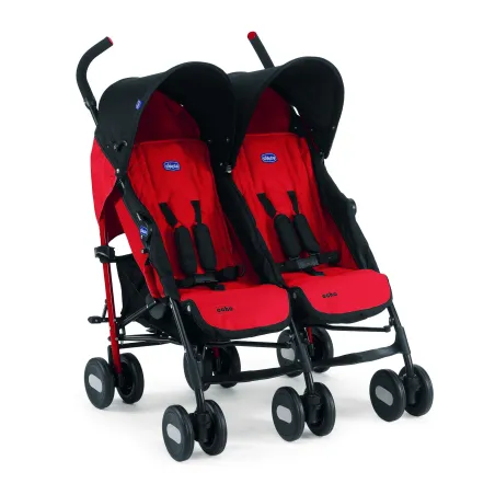 WÓZEK SPACEROWY BLIŹNIACZY CHICCO ECHO TWIN GARNET LEKKA SPACERÓWKA 0+
