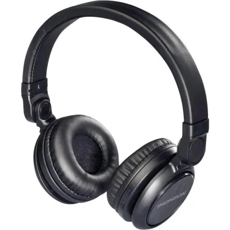 SŁUCHAWKI BEZPRZEWODOWE BLUETOOTH Z MIKROFONEM, JACK 3,5 MM, CZARNE THOMSON WHP-6007B