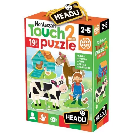 Pierwsze Puzzle Farma 19 Elementów Montessori 2-5 Lat