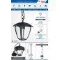 Lampa Ogrodowa Wisząca Led E27 Ip65 Czarna V-Tac Vt-735 Lampa Ogrodowa Wisząca Led E27 Ip65 Czarna V-Tac Vt-735