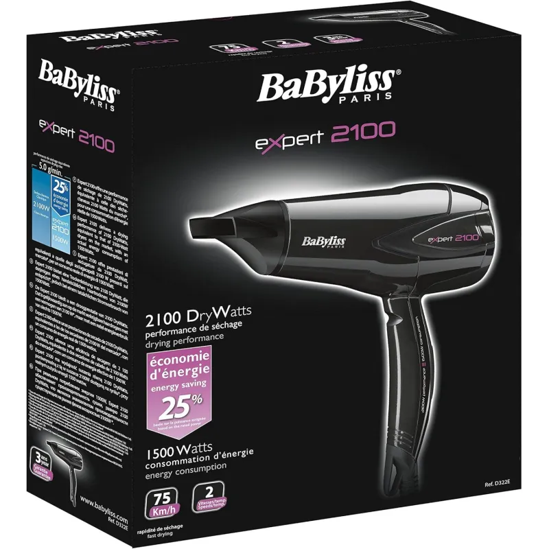 ENERGOOSZCZĘDNA SUSZARKA DO WŁOSÓW 1500W BABYLISS ECO EXPERT D322E