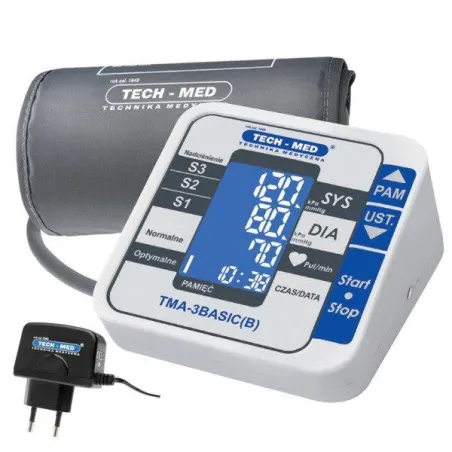 Ciśnieniomierz Elektroniczny Z Zasilaczem Tech-Med Tma-3Basic B