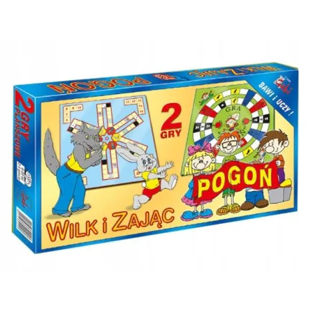 WILK I ZAJĄC POGOŃ 2W1 GRA PLANSZOWA 6+