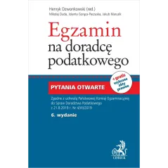 EGZAMIN NA DORADCĘ PODATKOWEGO. PYTANIA OTWARTE