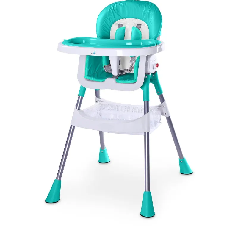 TURKUSOWE KRZESEŁKO DO KARMIENIA I FOTELIK 2‑W‑1 CARETERO POP 6M+