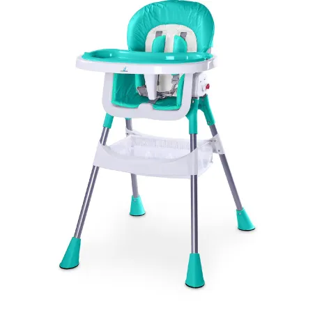 TURKUSOWE KRZESEŁKO DO KARMIENIA I FOTELIK 2‑W‑1 CARETERO POP 6M+