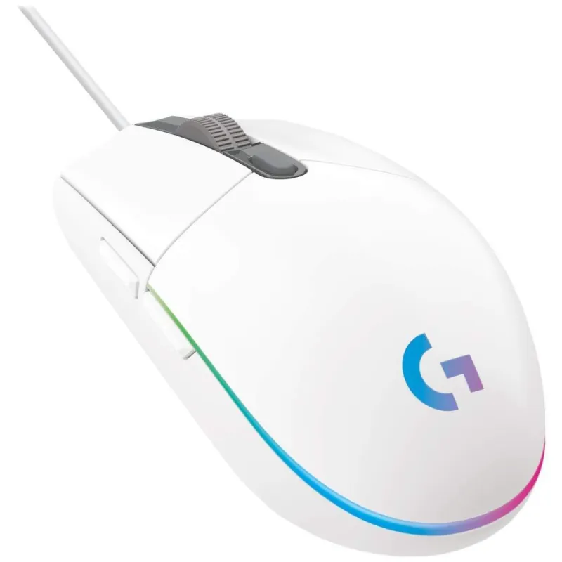 MYSZ GAMINGOWA LOGITECH G203 PRODIGY GAMING MOUSE - BIAŁA, SZEŚĆ PROGRAMOWALNYCH PRZYCISKÓW I RGB PODŚWIETLENIE