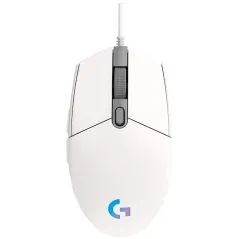 MYSZ GAMINGOWA LOGITECH G203 PRODIGY GAMING MOUSE - BIAŁA, SZEŚĆ PROGRAMOWALNYCH PRZYCISKÓW I RGB PODŚWIETLENIE