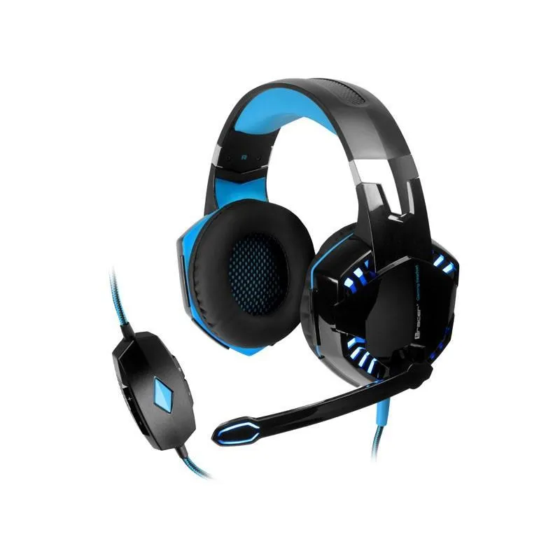 SŁUCHAWKI GAMINGOWE TRACER GAMEZONE HYDRA 7.1 – PODŚWIETLENIE LED, MIKROFON, DŹWIĘK PRZESTRZENNY USB II GATUNEK
