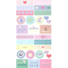 PLANERKI ŚLUBNE 42 NAKLEJKI DO SCRAPBOOKINGU - Panon