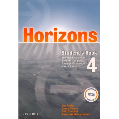 HORIZONS 4 PODRĘCZNIK Paul Radley, Daniela Simons, Colin Campbell - Oxford