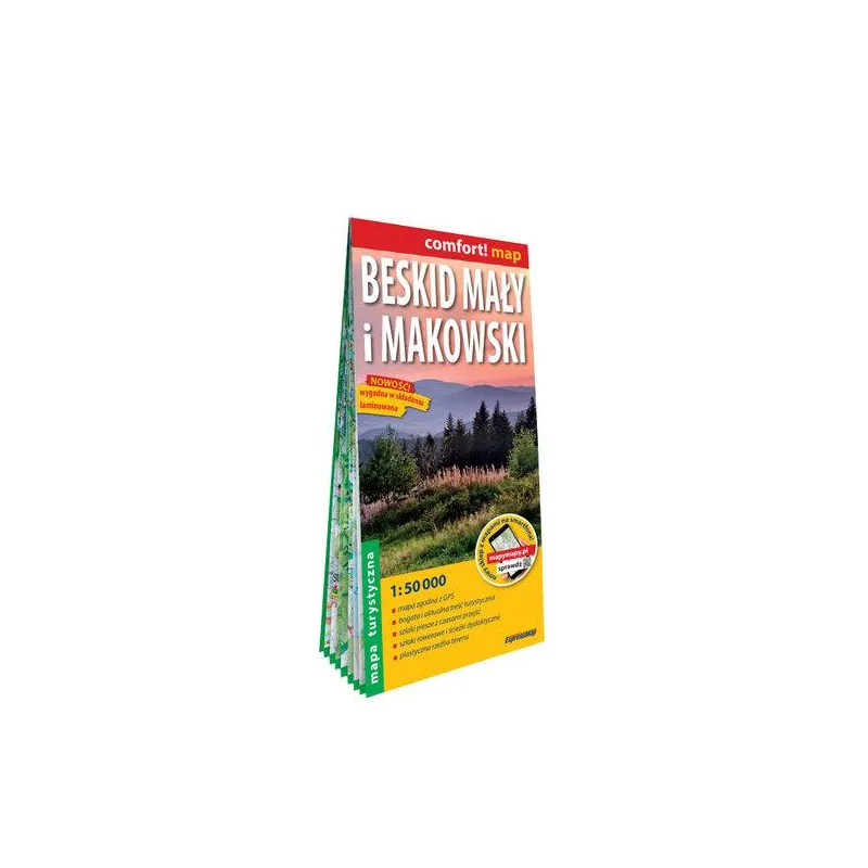 BESKID MAŁY I MAKOWSKI LAMINOWANA MAPA TURYSTYCZNA 1:50 000