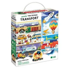 TAK DZIAŁA TRANSPORT PUZZLE 60 ELEMENTÓW CZUCZU  4+