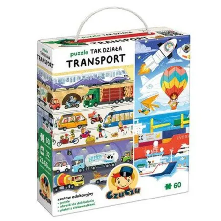 TAK DZIAŁA TRANSPORT PUZZLE 60 ELEMENTÓW CZUCZU  4+